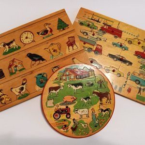 Vintage wooden puzzles made in Holland